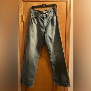 Men’s Denim Supply Co. Wide Leg Jeans Denim. Distressed Hem. Cotton
